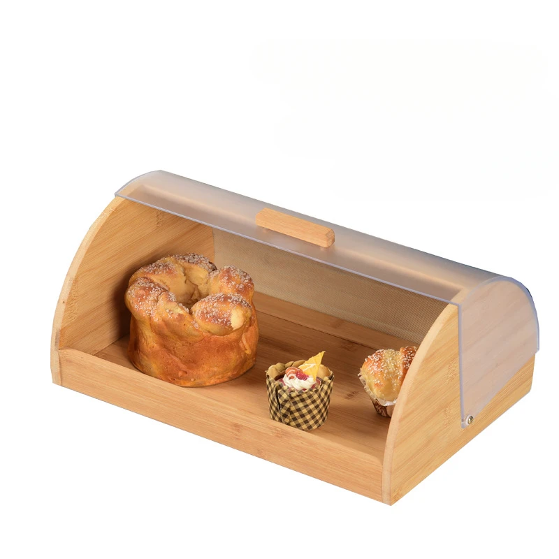 Food Storage Acrylic Containers - Pojemnik na chleb z bambusa z