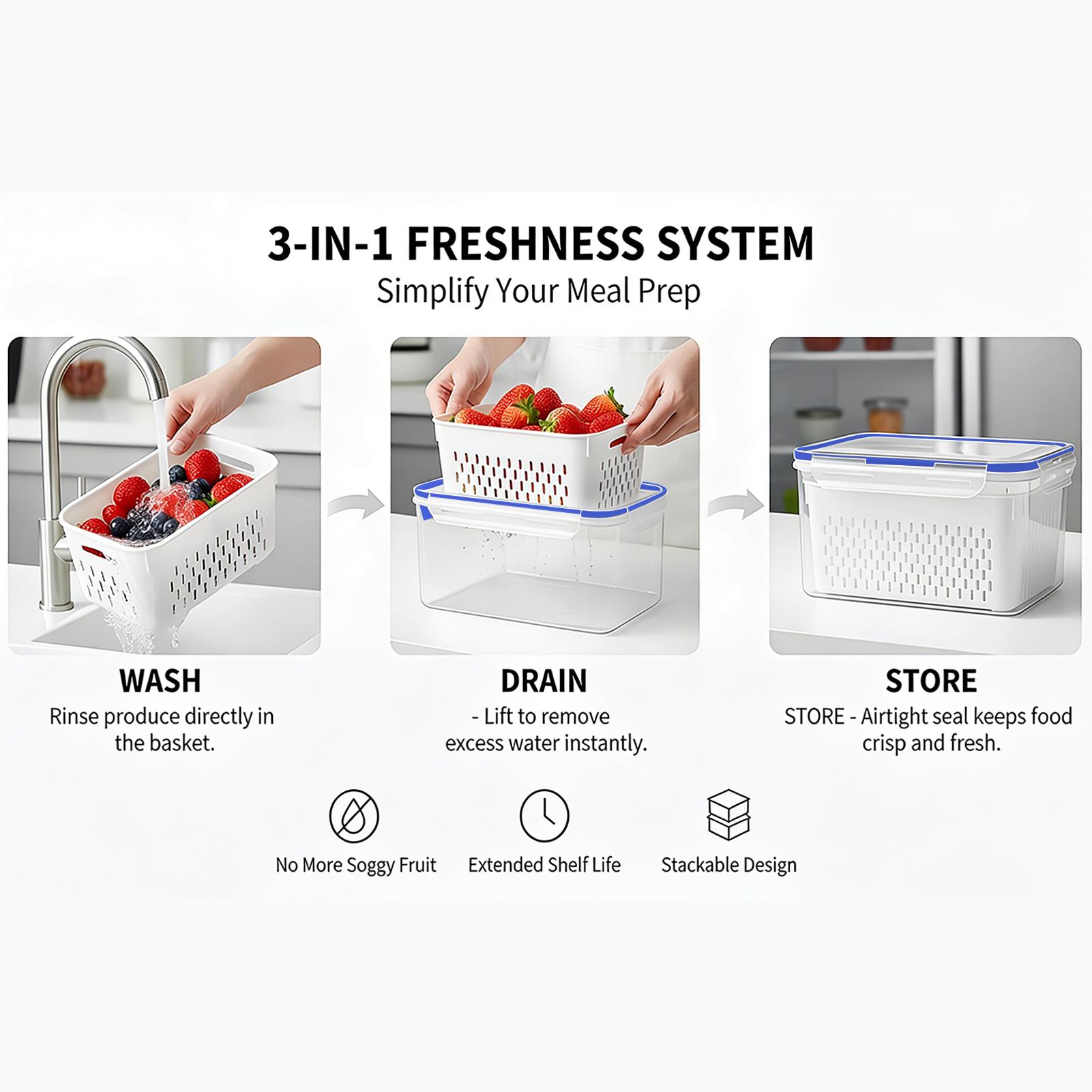 Food Storage Vegetables - Pojemnik na żywność 4 w 1,