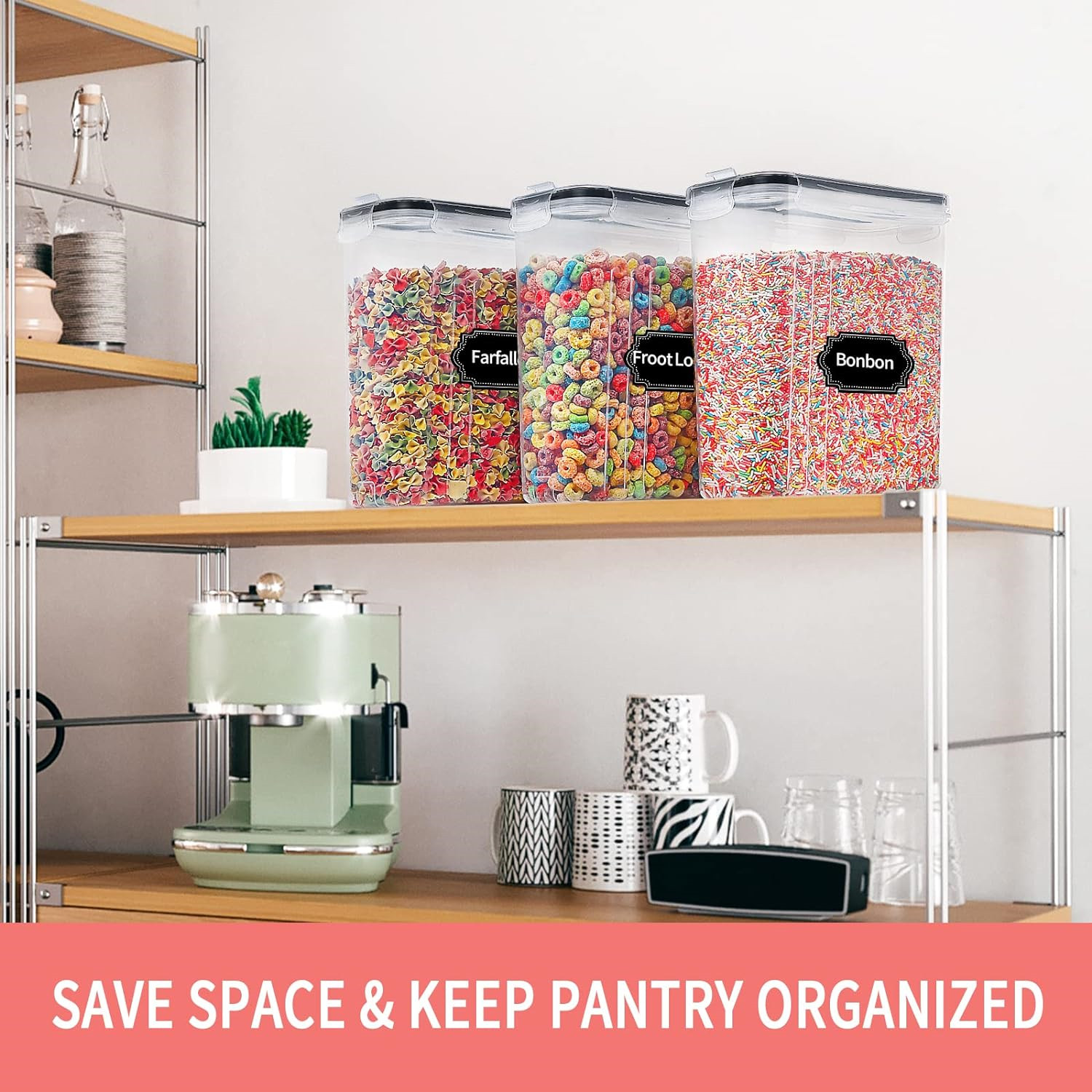 Food Storage Acrylic Containers - Pojemniki na płatki śniadaniowe 2,5L z