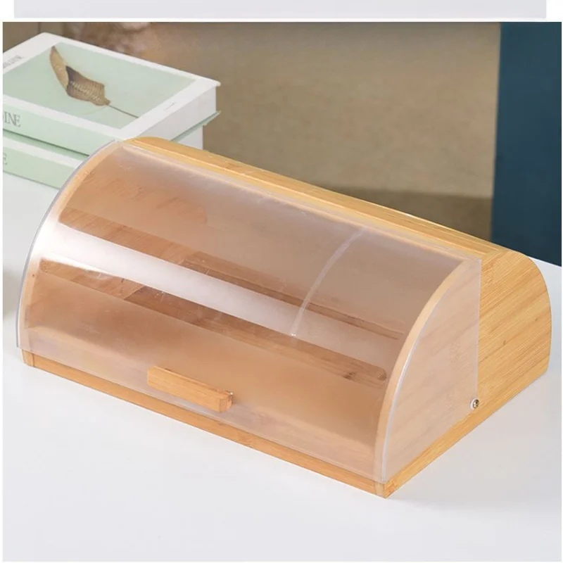 Pojemnik na chleb z bambusa z  – Food Storage Acrylic Containers recenzja i cena