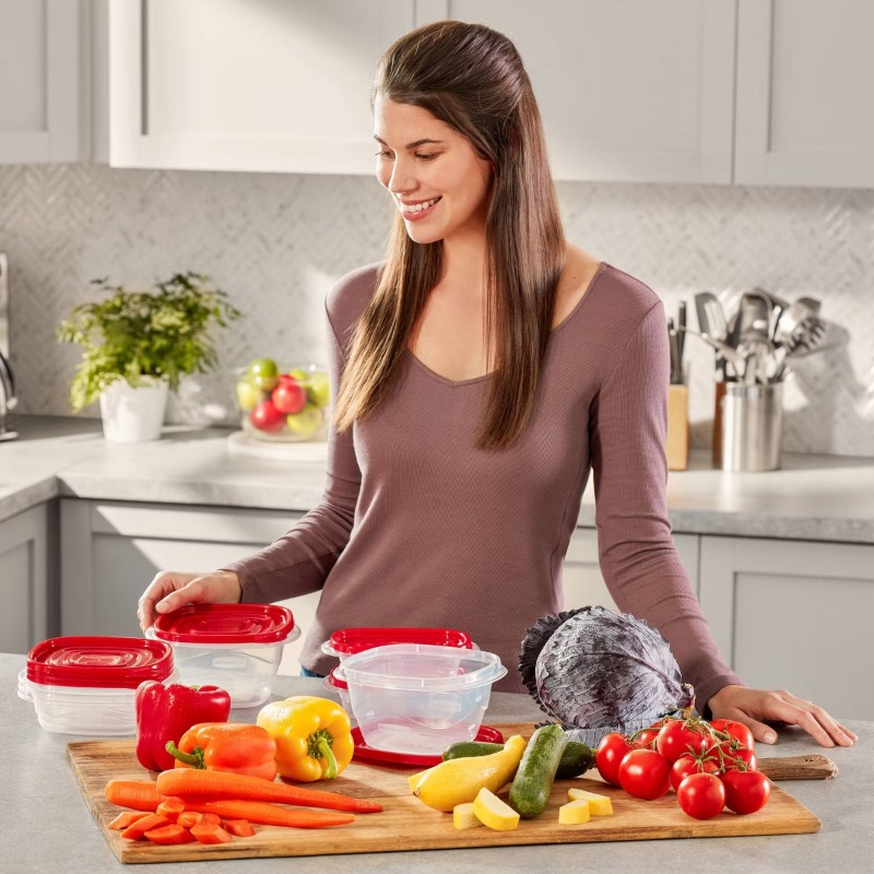 4 szt. Kwadratowe pojemniki na – Food Storage Acrylic Containers recenzja i cena