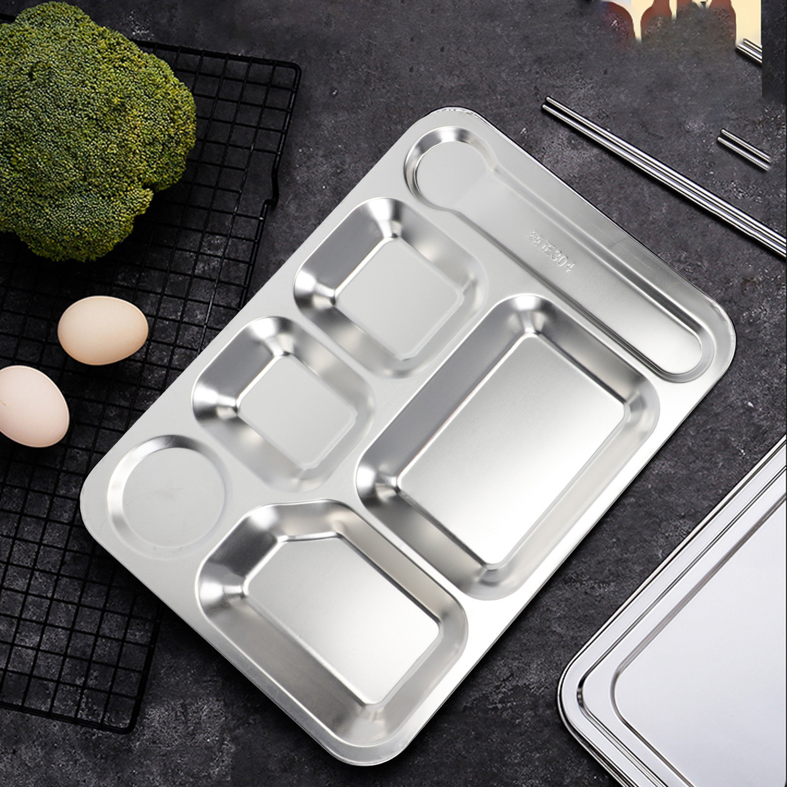 1 szt. Taca na lunch ze stali  – Food Storage Stainless Steel recenzja i cena