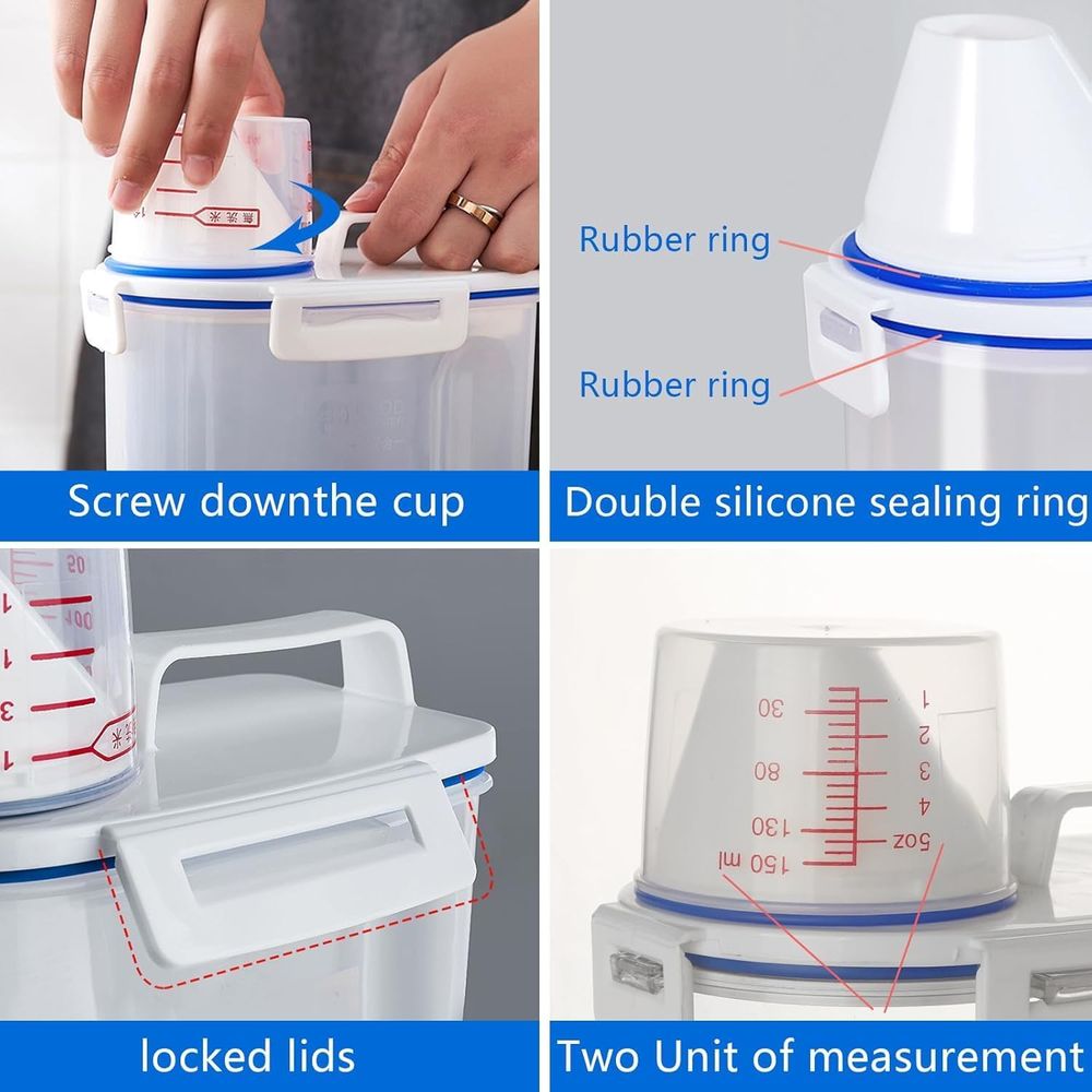 Zestaw 4 szczelnych pojemników – Food Storage Dispenser recenzja i cena