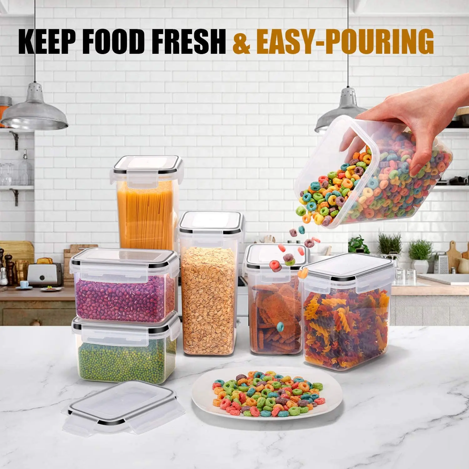 Zestaw 7 pojemników na żywność – Food Storage Acrylic Containers recenzja i cena