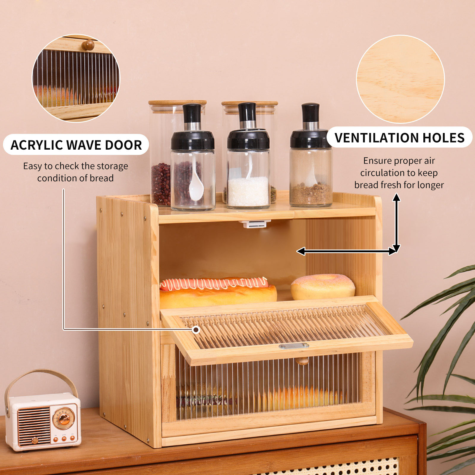Pojemnik na chleb, domowy poje – Food Storage Acrylic Containers recenzja i cena