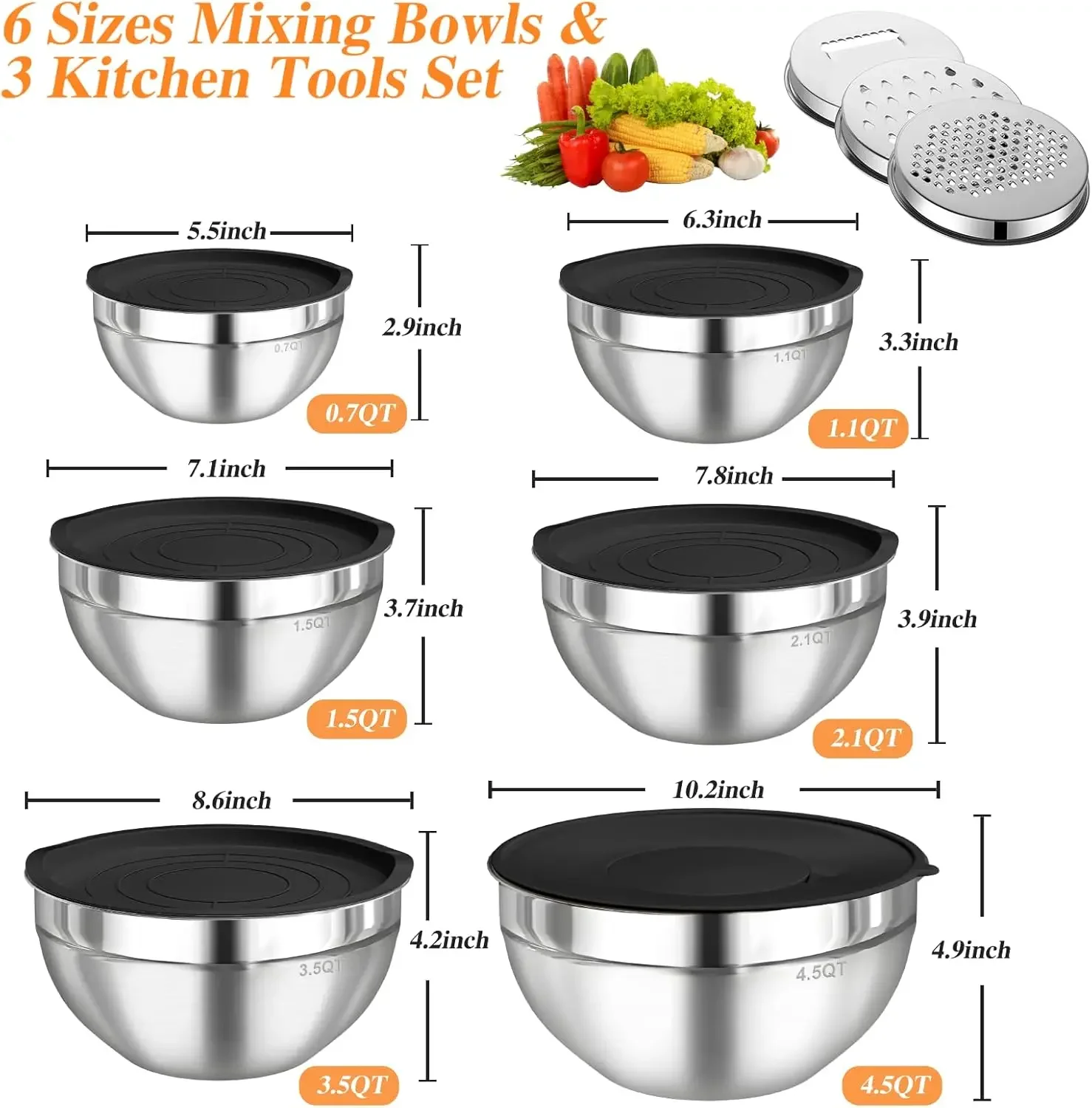 Zestaw 6 misek ze stali nierdz – Food Storage Stainless Steel recenzja i cena