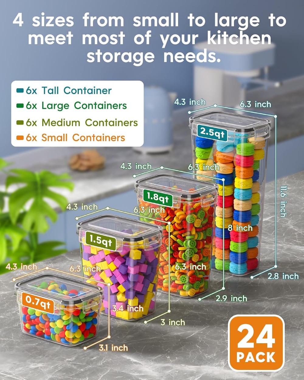 24 szt. Hermetyczne pojemniki  – Food Storage Container recenzja i cena